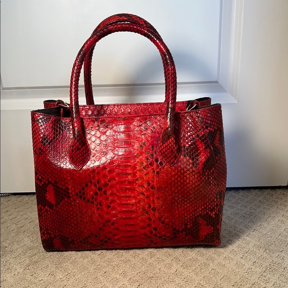 Red Python Tote Bag - image 2